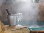 Champagne in the hot tub