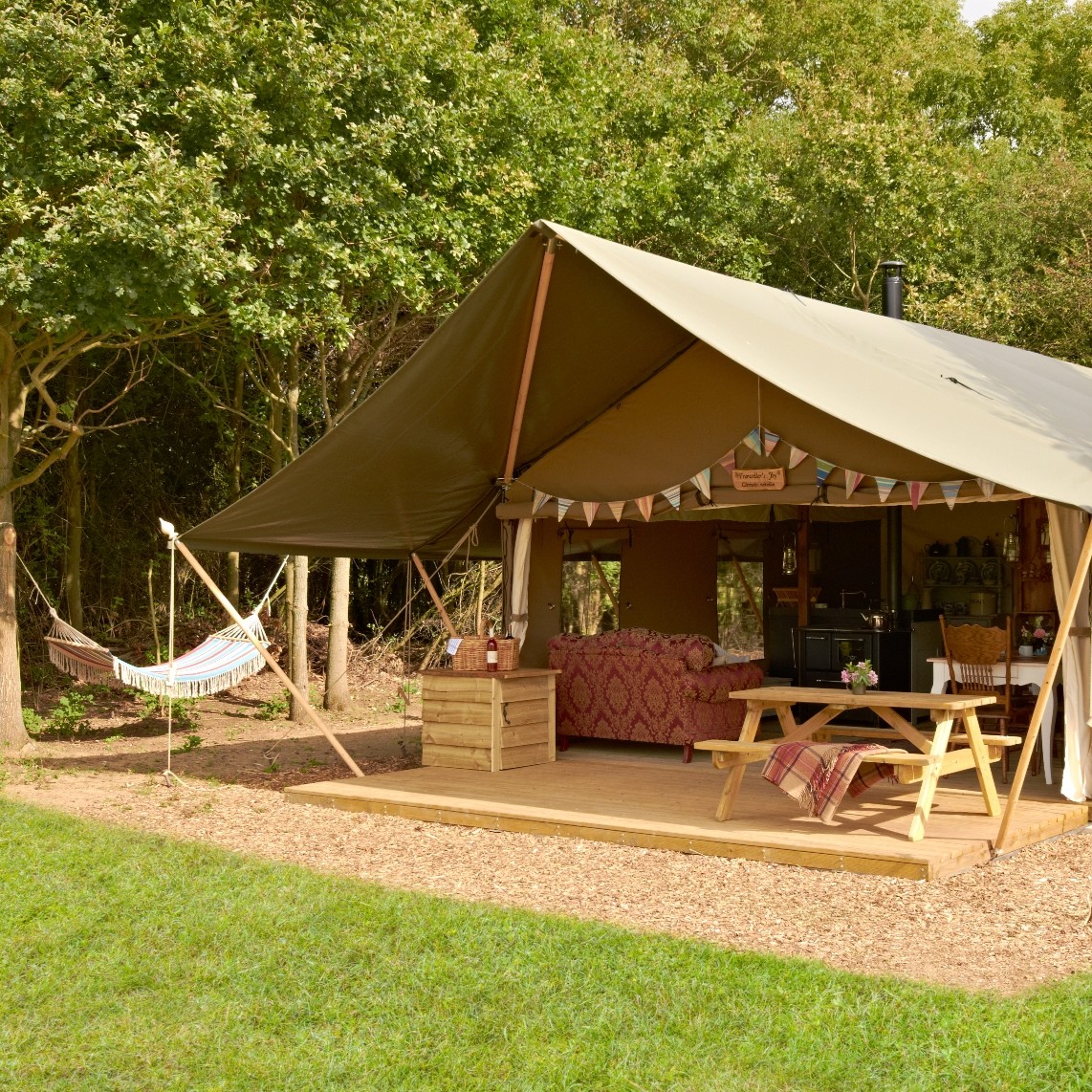 Luxury lodge tents in Suffolk