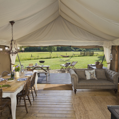 Luxury lodge tents in Suffolk