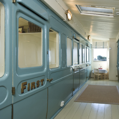 converted railway carriage in Sussex