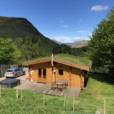 Log cabin in the Cairngorms