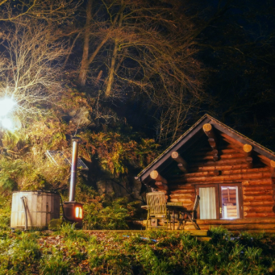 Riverside cabin in Cumbria