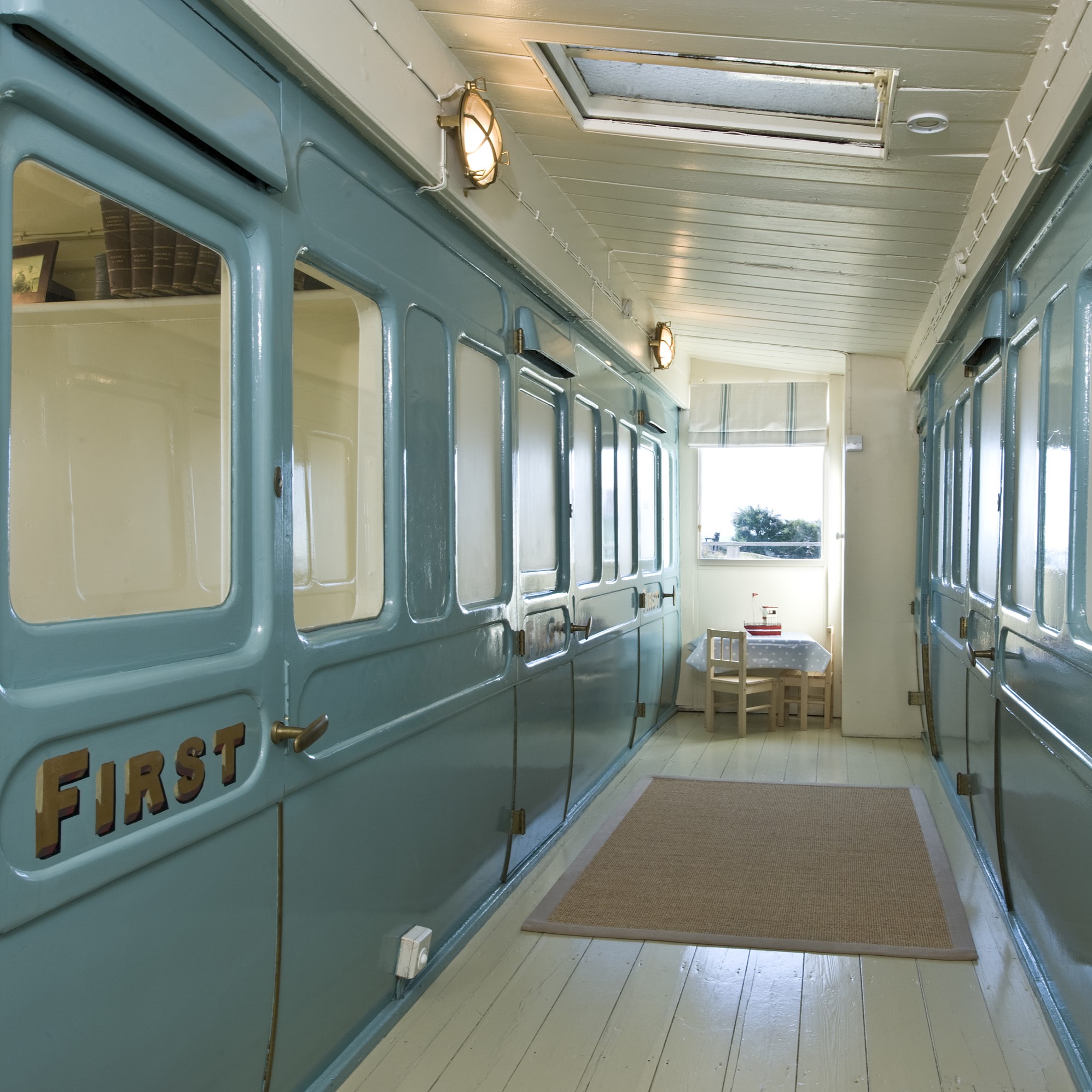 Railway carriage conversion on a Sussex beach